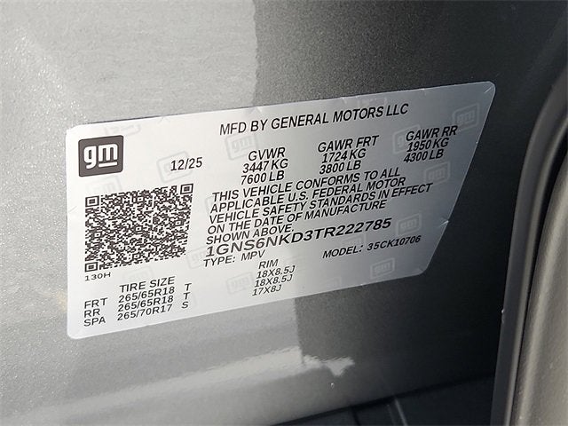 2026 Chevrolet Tahoe LT